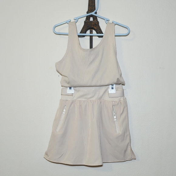 Violet Skye Cream Skort Set with RibbedTank Top, Zipper Pockets Girls Size M / 8 - Picture 1 of 6